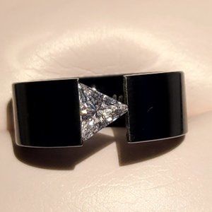 B.Tiff 1 ct Trillion Cut Solitaire Ring [Wide Band] # RG113T